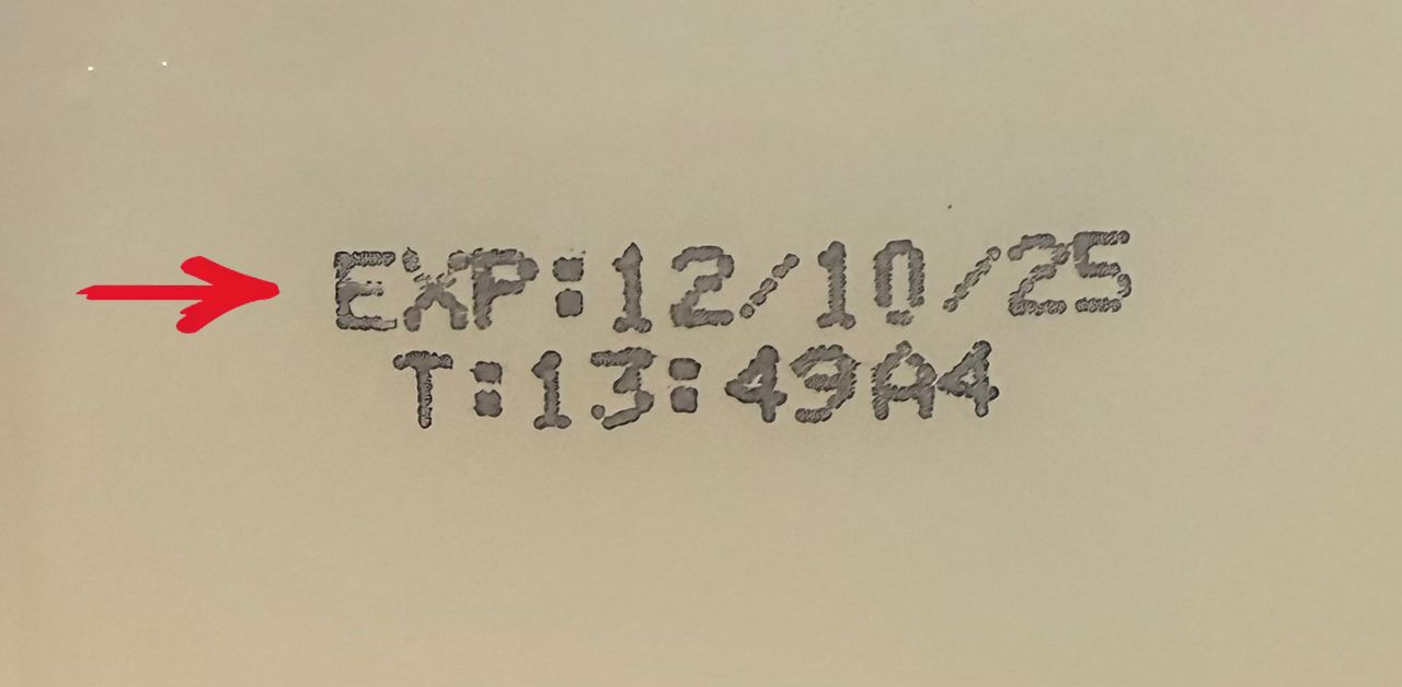 Expiry date example